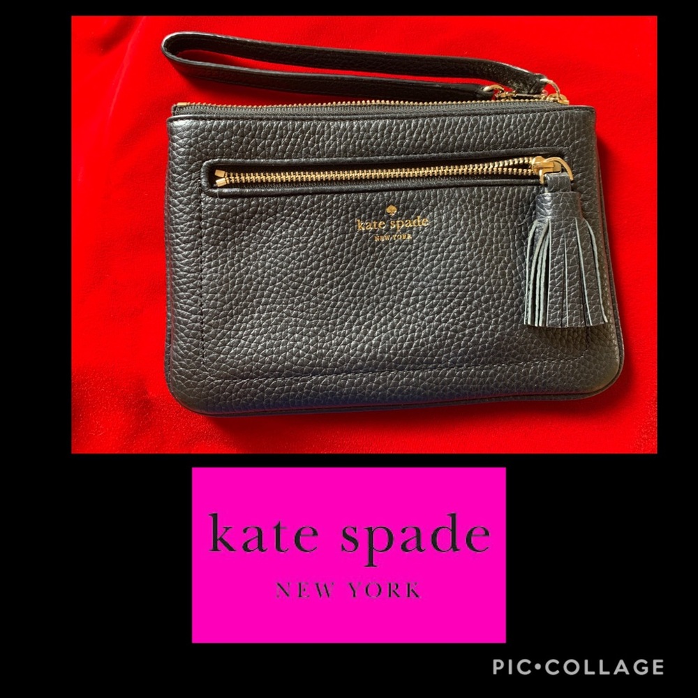 KATE SPADE spade wristlet with tassel